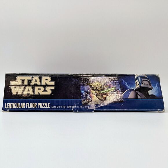 Star Wars Clone Wars Yoda Lightsaber 40 Pc Lenticular Puzzle 24x18 Cardinal 2010 - Picture 6 of 7